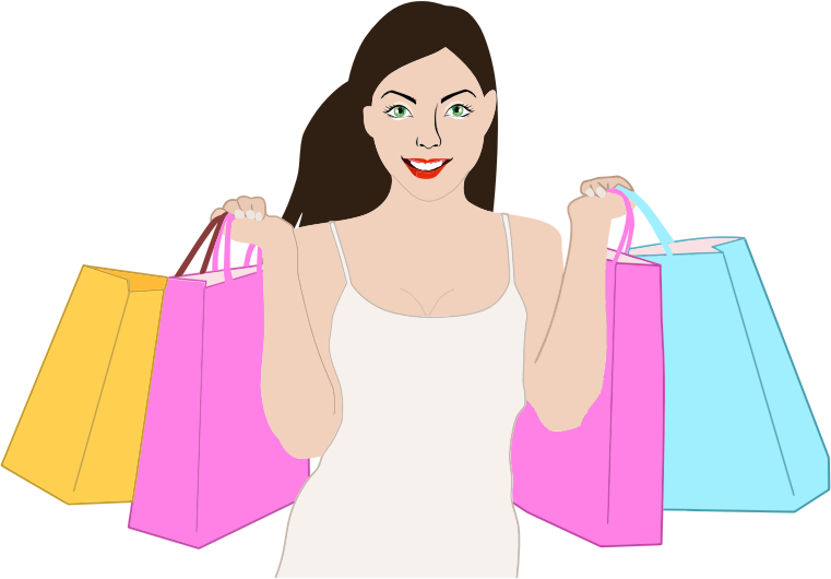 Happy Shopping Woman