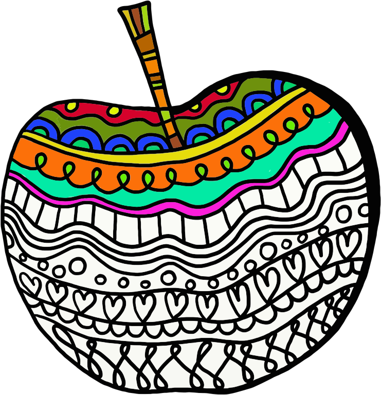 Colorful Decorated Apple