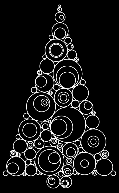 Abstract Circles Christmas Tree