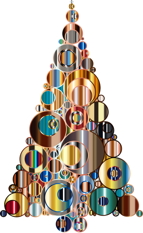 Colorful Abstract Circles Christmas Tree 6