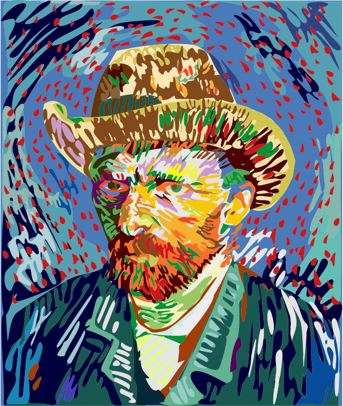 Abstract Vincent Van Gogh Portrait