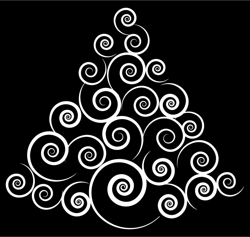 Abstract Spiral Christmas Tree