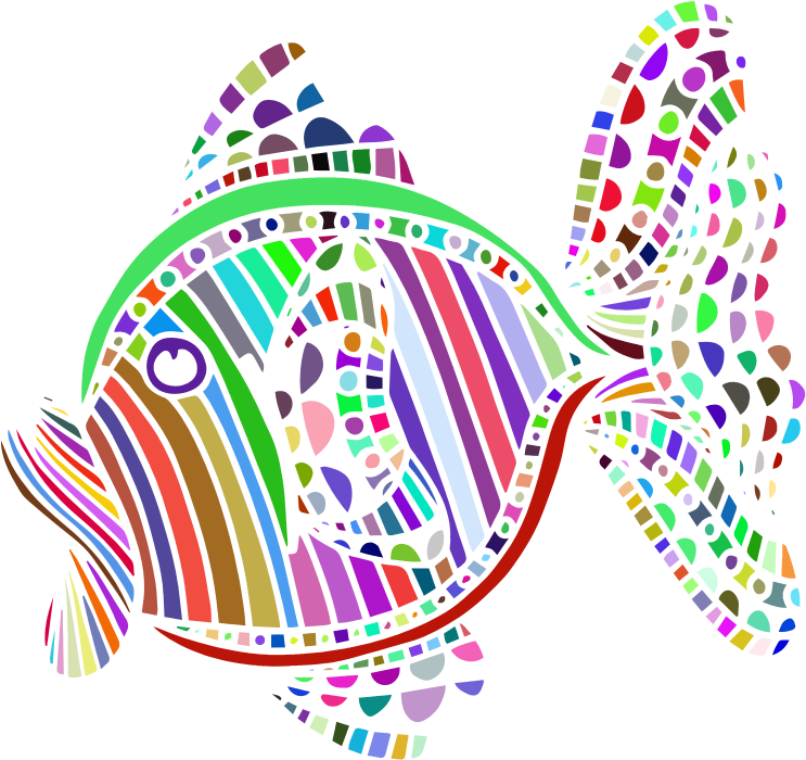 Abstract Colorful Fish