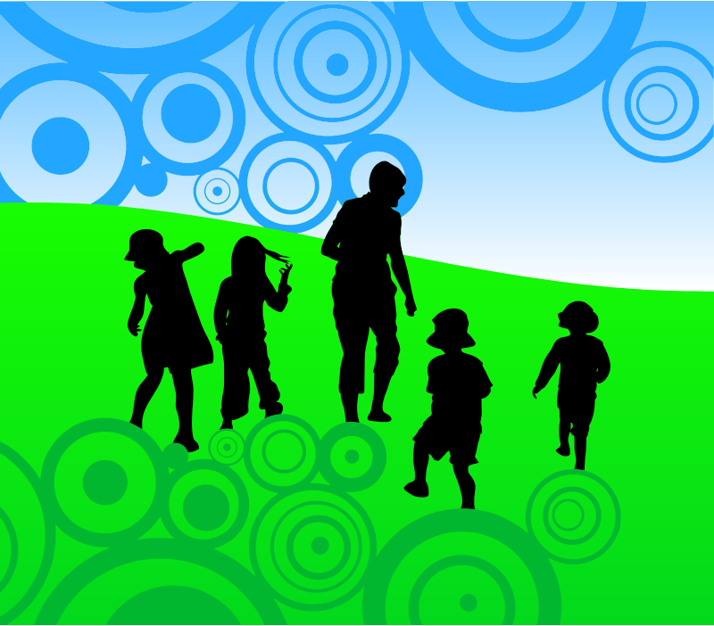 Abstract Children Background