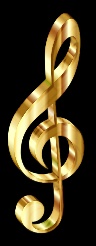 Gold 3D Clef Enhanced