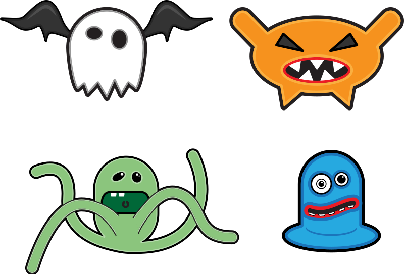 Cartoon monsters