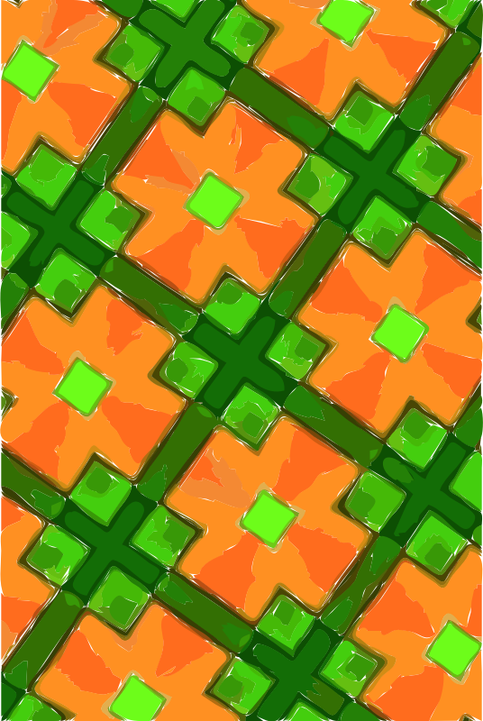 Abstract Image Orange and Green