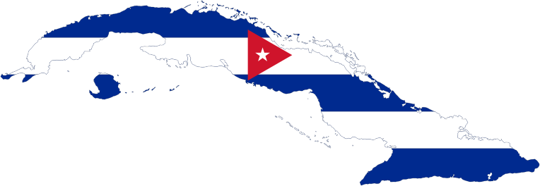 Cuba Map Flag