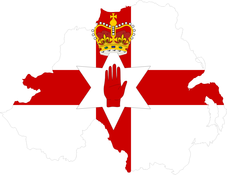 Northern Ireland Map Flag