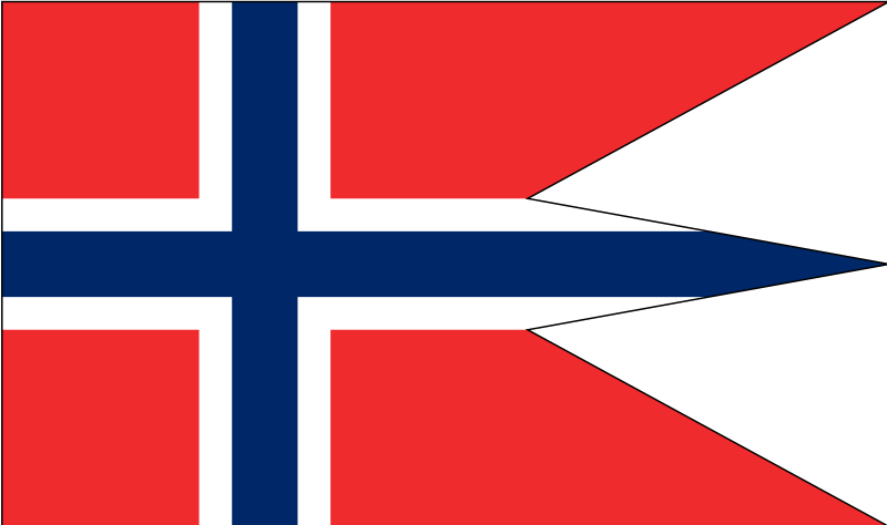 Norwegian state and war flag