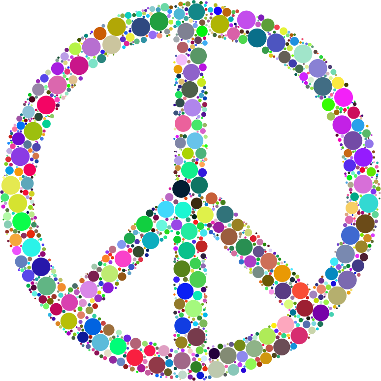 Colorful Circles Peace Sign