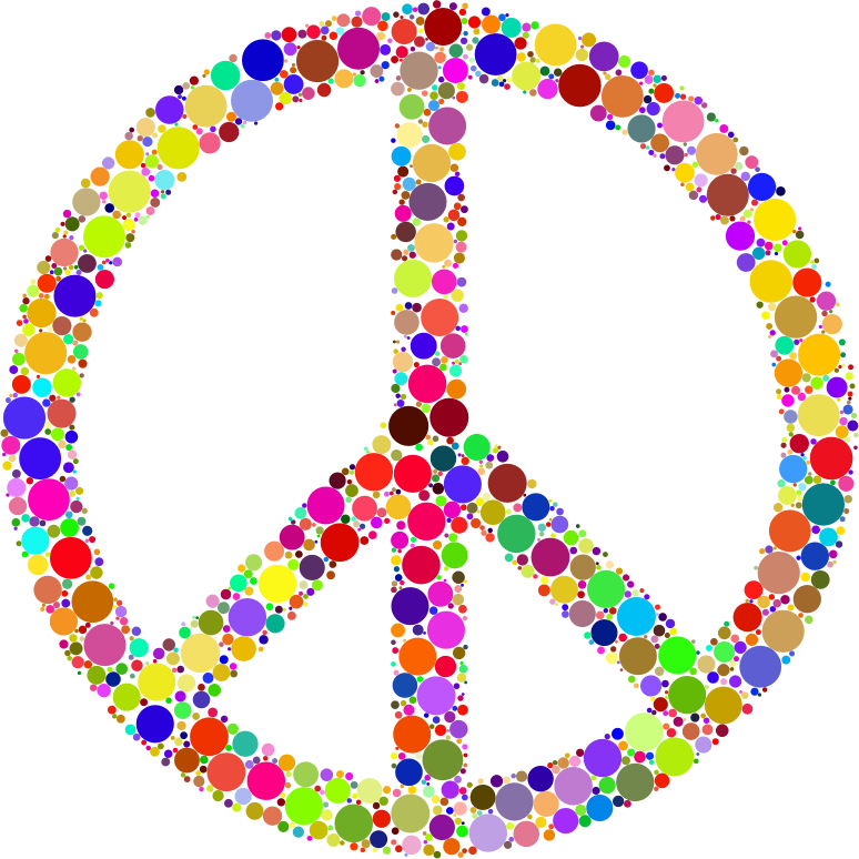 Colorful Circles Peace Sign 2