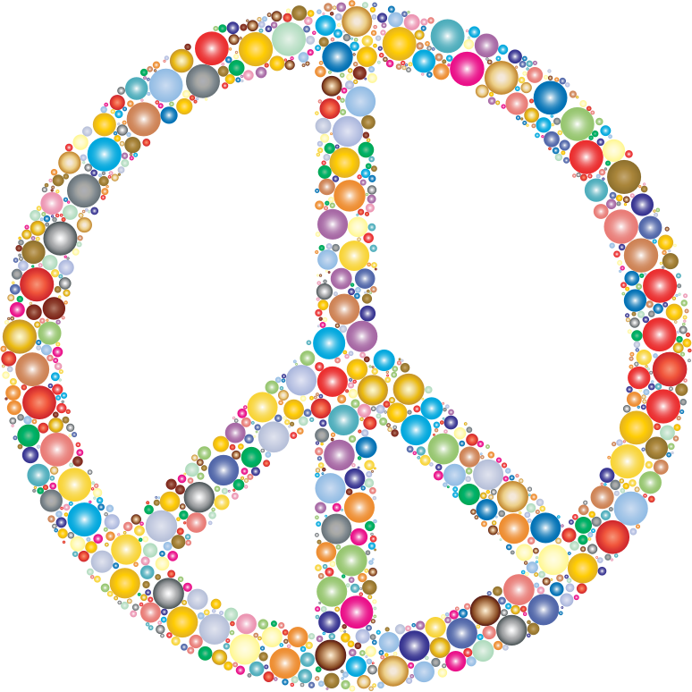 Colorful Circles Peace Sign 3