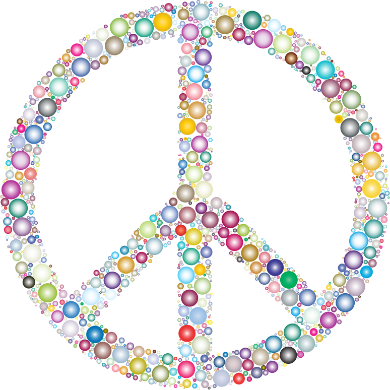 Colorful Circles Peace Sign 4