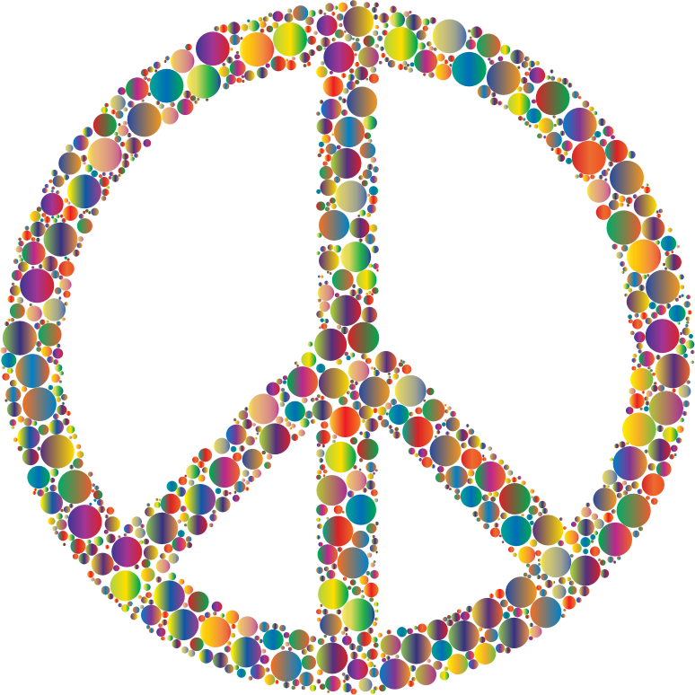 Colorful Circles Peace Sign 5