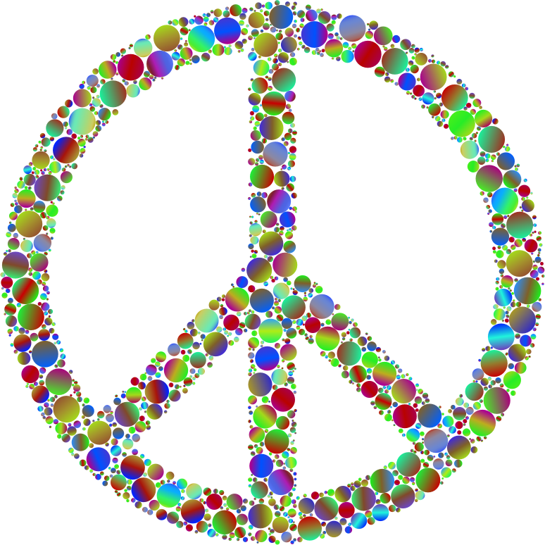 Colorful Circles Peace Sign 6