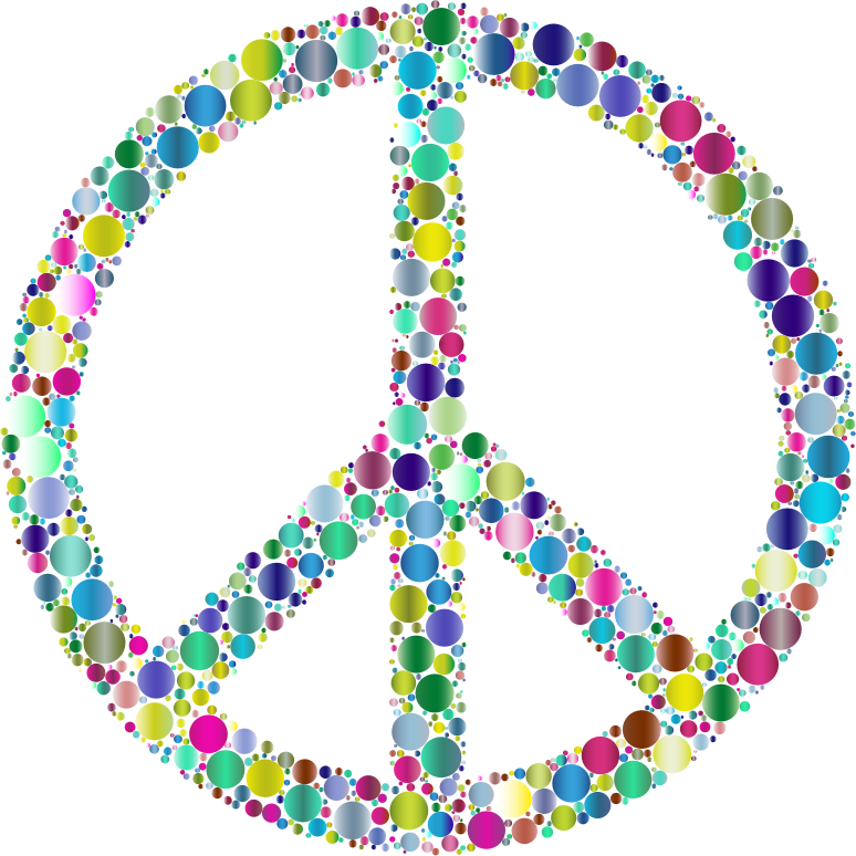 Colorful Circles Peace Sign 7