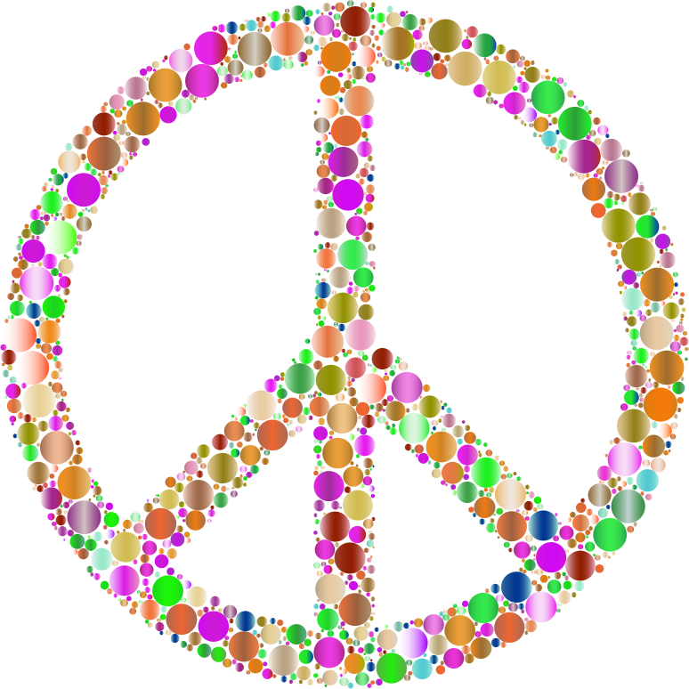 Colorful Circles Peace Sign 8