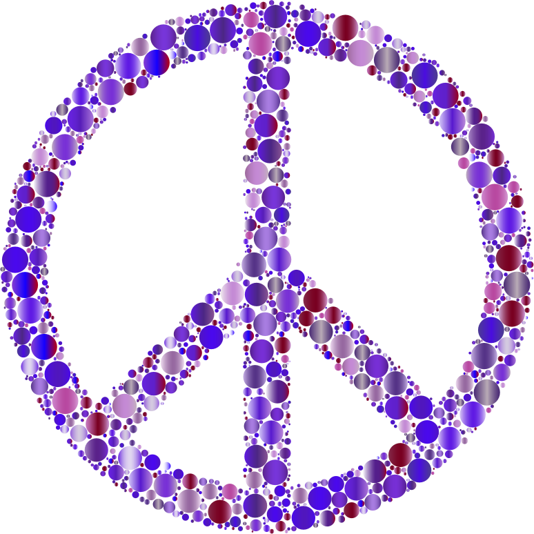 Colorful Circles Peace Sign 10