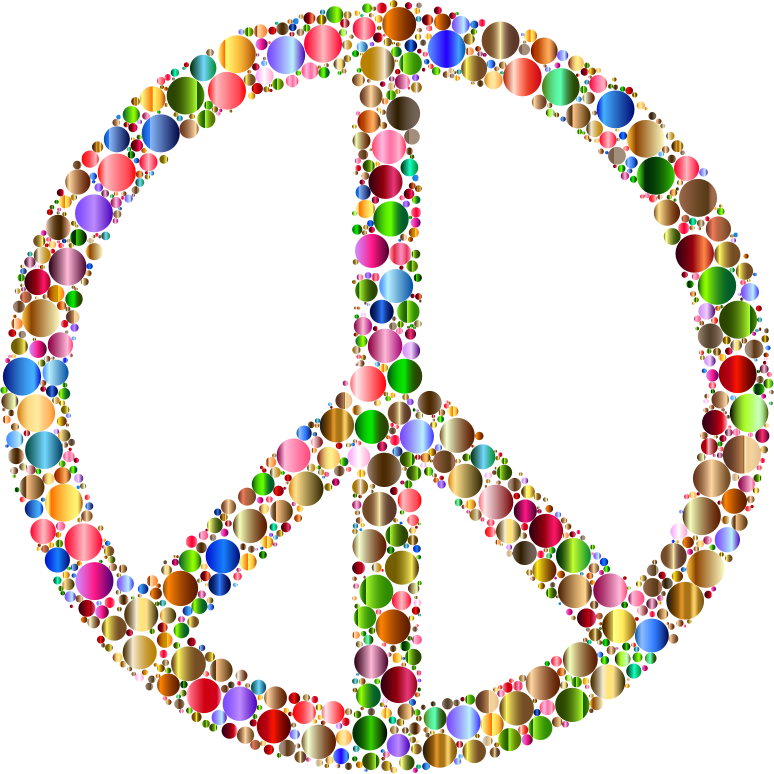 Colorful Circles Peace Sign 12