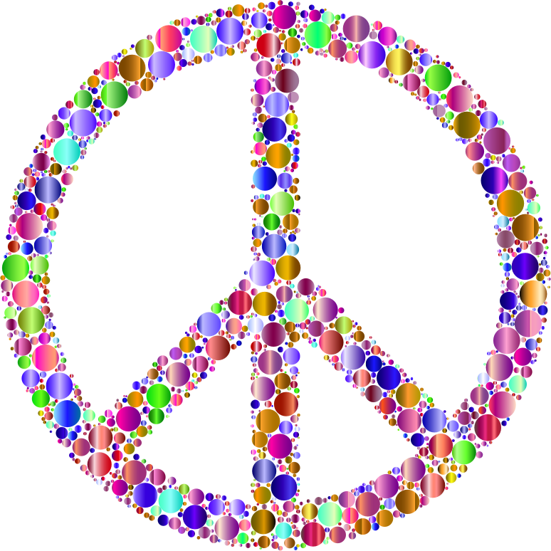 Colorful Circles Peace Sign 13