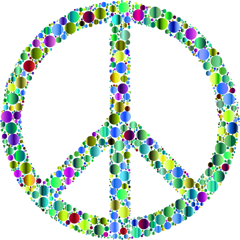 Colorful Circles Peace Sign 14