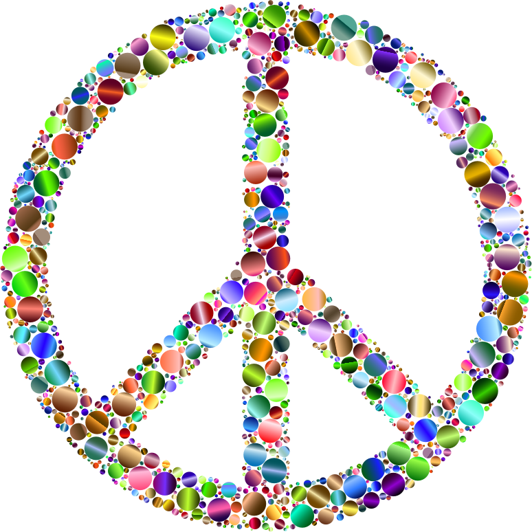 Colorful Circles Peace Sign 15