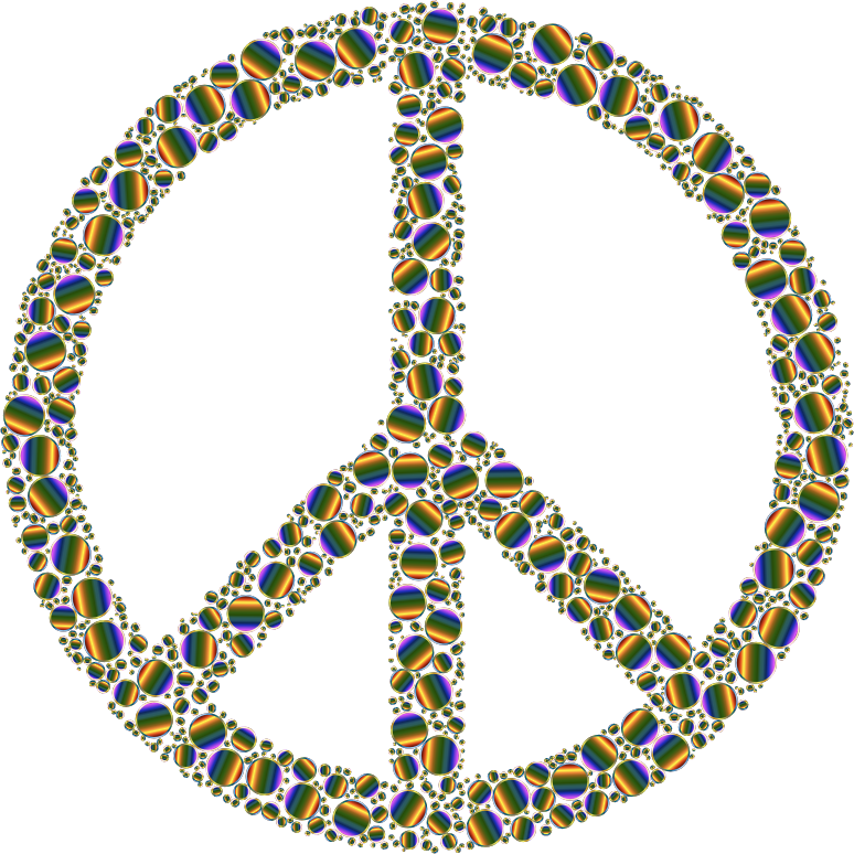 Colorful Circles Peace Sign 17 Without Background