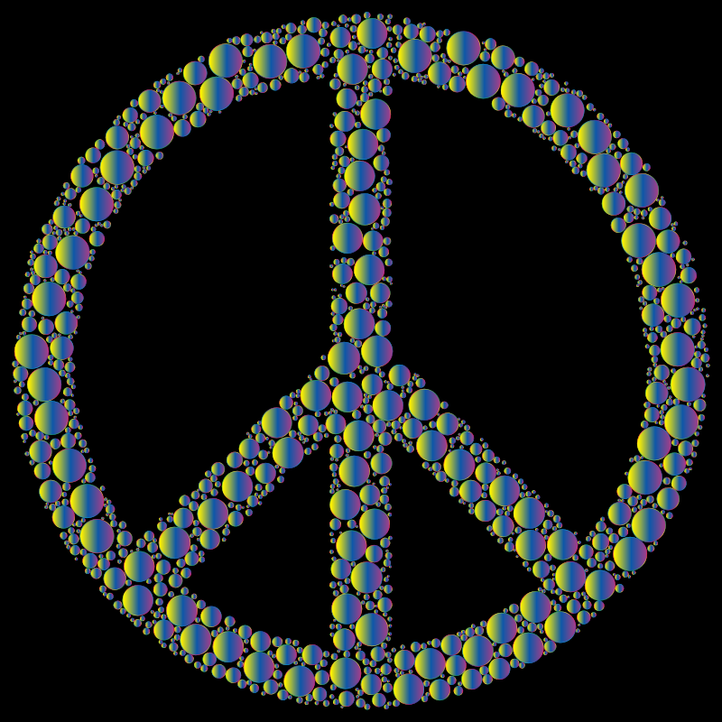 Colorful Circles Peace Sign 23