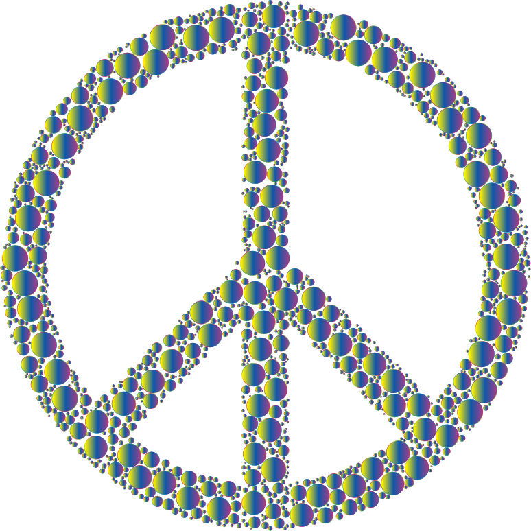 Colorful Circles Peace Sign 23 Without Background