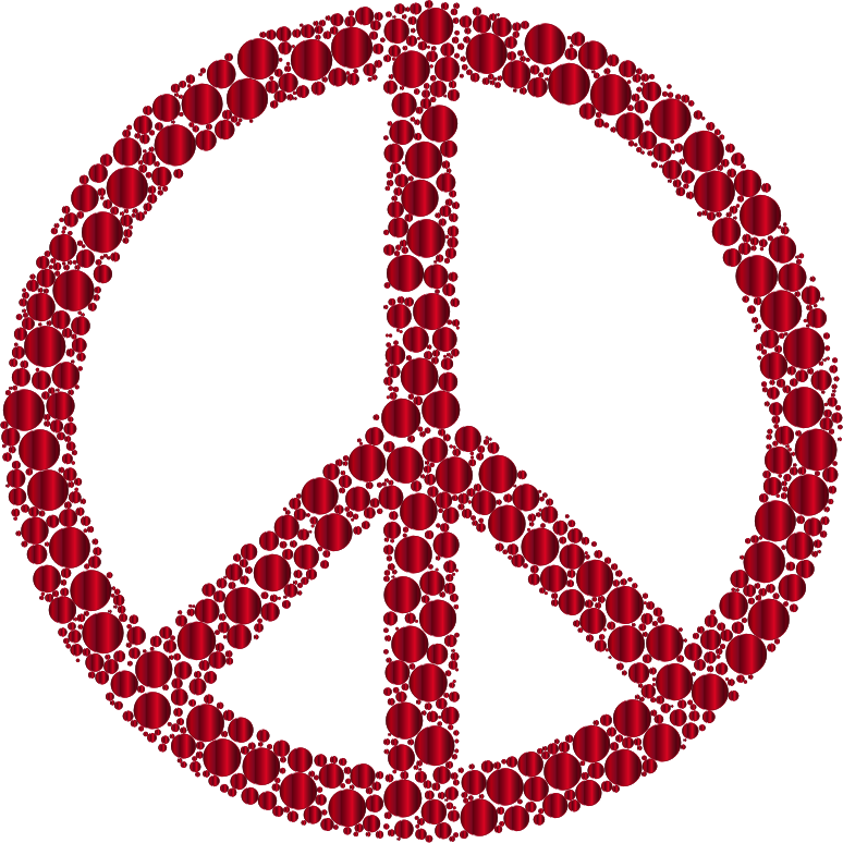 Colorful Circles Peace Sign 25 Without Background