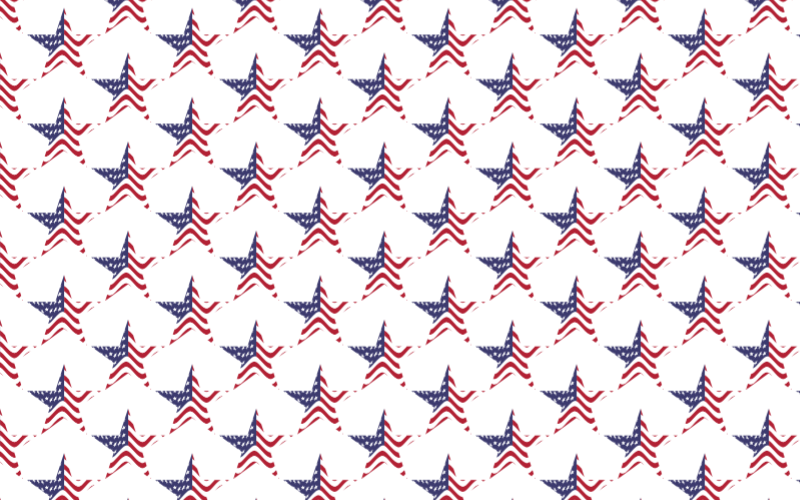 Seamless USA Flag Star Pattern