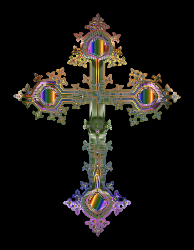 Prismatic Ornate Cross