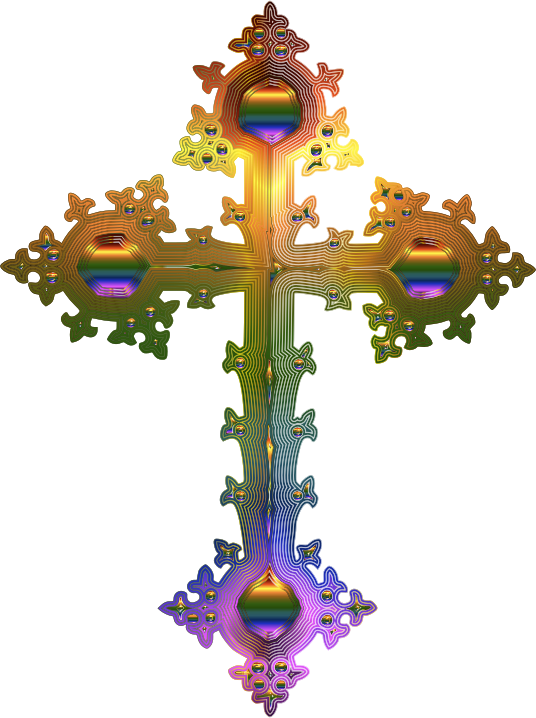 Prismatic Ornate Cross 2 No Background