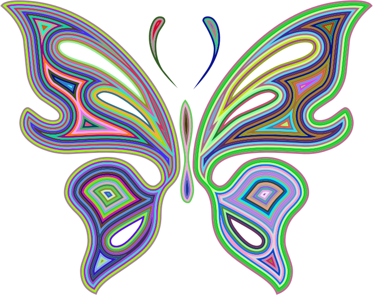 Prismatic Butterfly - Openclipart