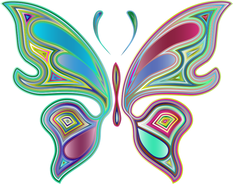 Prismatic Butterfly 4 - Openclipart