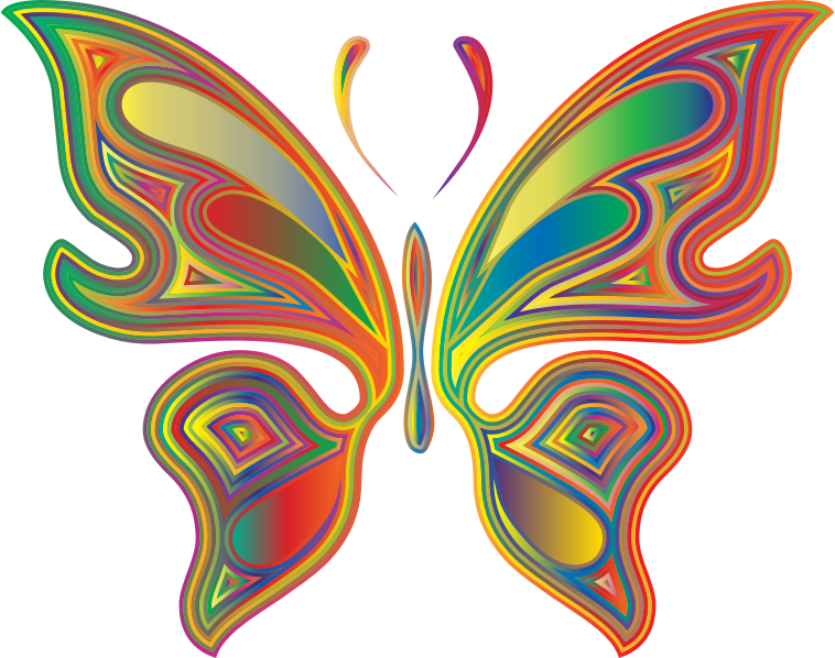Prismatic Butterfly 4 Variation 2 - Openclipart