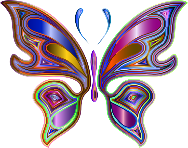 Prismatic Butterfly 6 Variation 4 - Openclipart