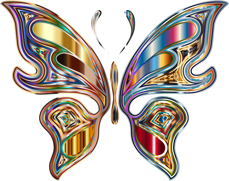 Prismatic Butterfly 8 - Openclipart