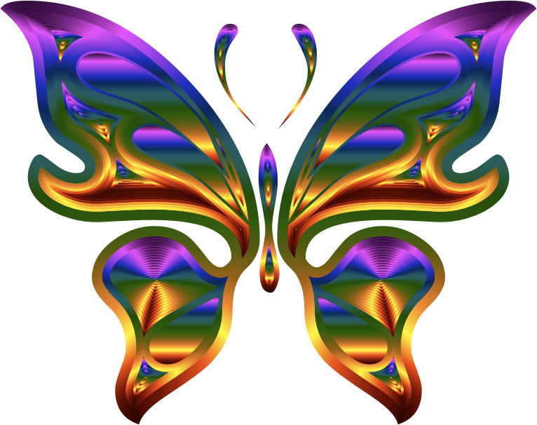 Prismatic Butterfly 9 - Openclipart