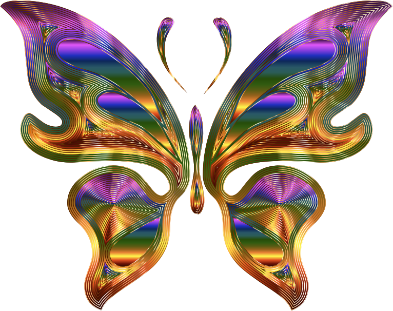 Prismatic Butterfly 9 Variation 3 - Openclipart