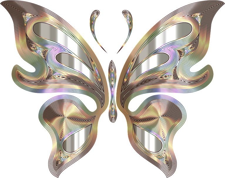 Prismatic Butterfly 12 Variation 3 No Background