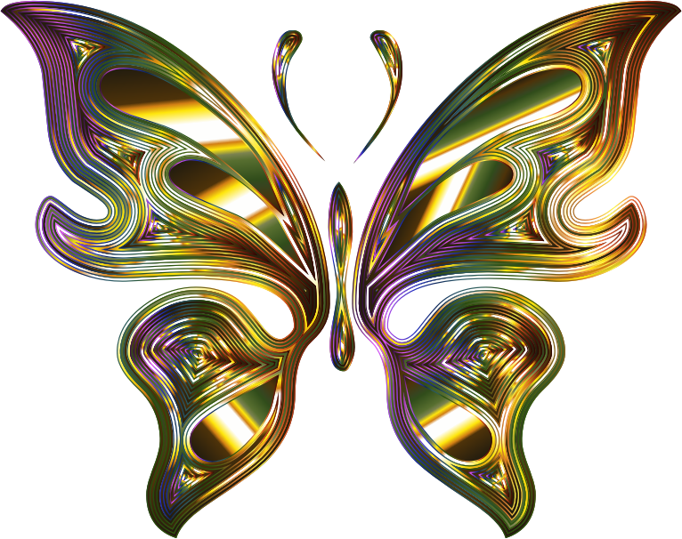 Prismatic Butterfly 14 No Background - Openclipart