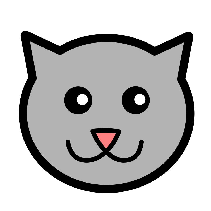 Cat Icon Grey - Openclipart