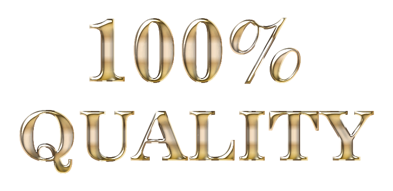 100 Percent Quality Typography Enhanced No Background