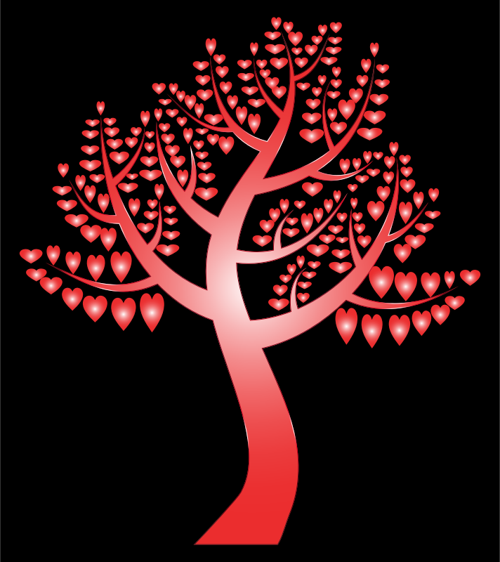 Simple Hearts Tree 12