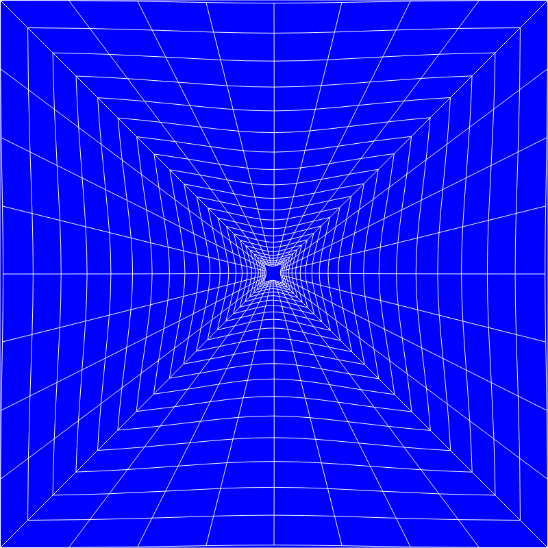 Blue Perspective Grid Distorted 4