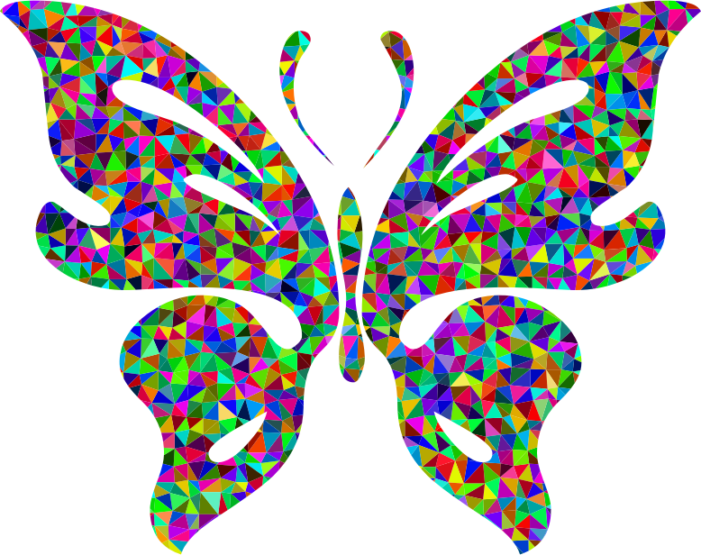 Prismatic Low Poly Butterfly