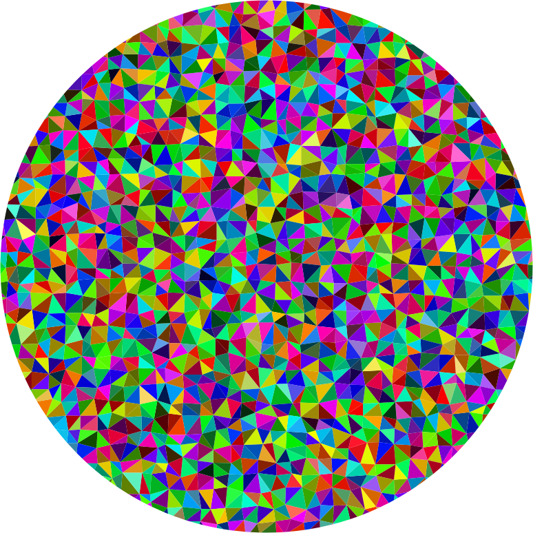 Prismatic Low Poly Circle