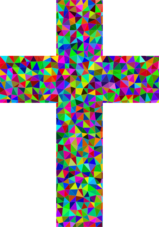 Prismatic Low Poly Cross